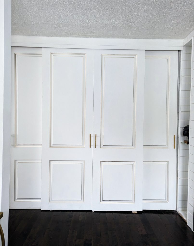 Closet with 4 bypass doors