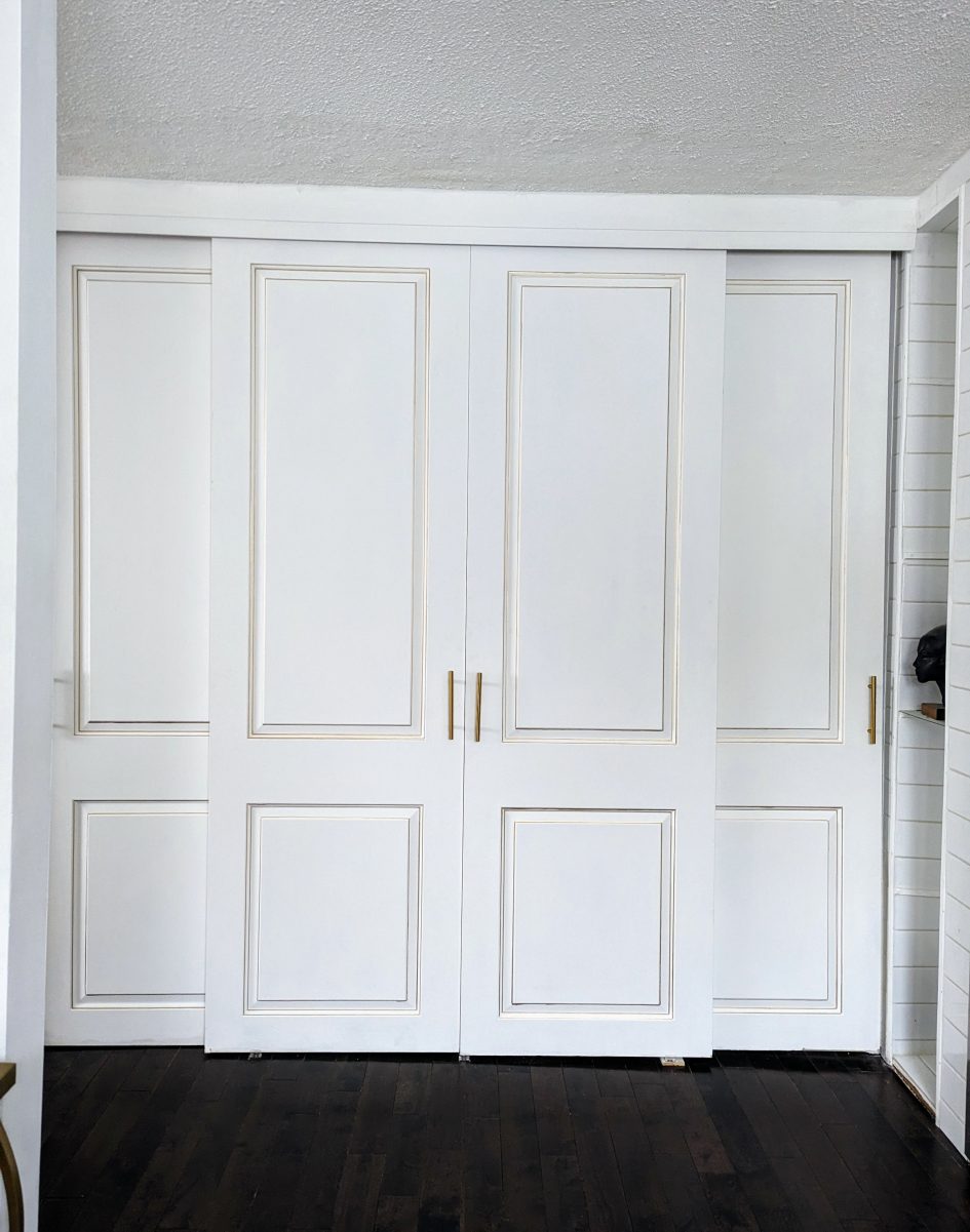 Closet with 4 bypass doors